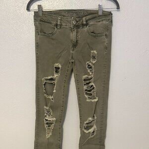 American Eagle Super Stretch Distressed Jeggings